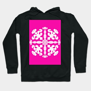 mandala in pink backround Hoodie